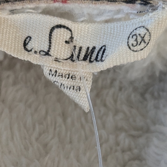 Oversized Boyfriend flannel "shacket" fleece lined XL - Picture 9 of 10